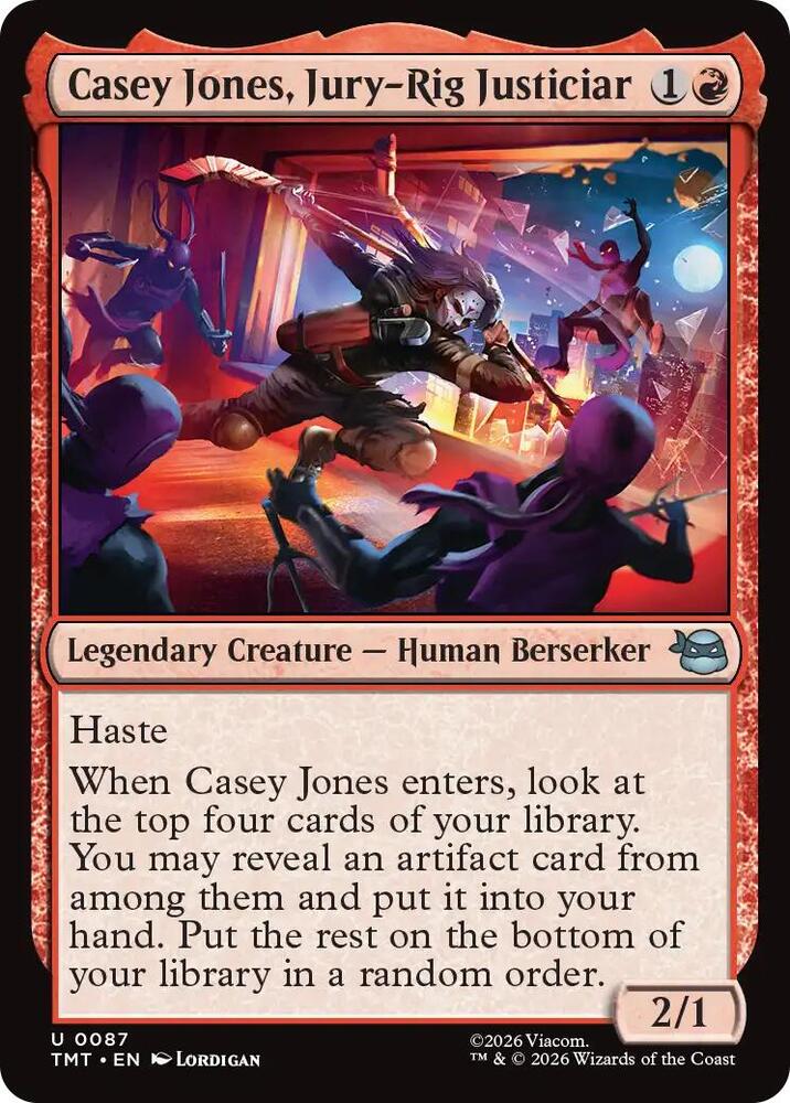 Casey Jones, Jury-Rig Justiciar 87 (Teenage Mutant Ninja Turtles)  - Foil | Good Games Modbury