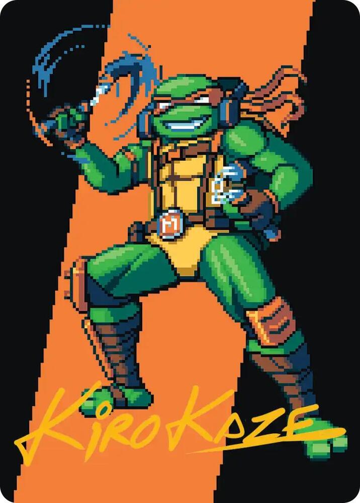 Michelangelo the Heart Art Card Gold Stamped Signature 35 (Art Series: Teenage Mutant Ninja Turtles)  | Good Games Modbury