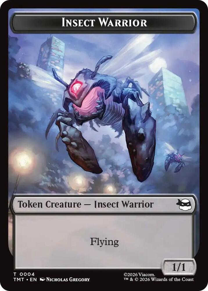 Insect Warrior Food Double Sided Token 4 // 8 (Teenage Mutant Ninja Turtles)  | Good Games Modbury