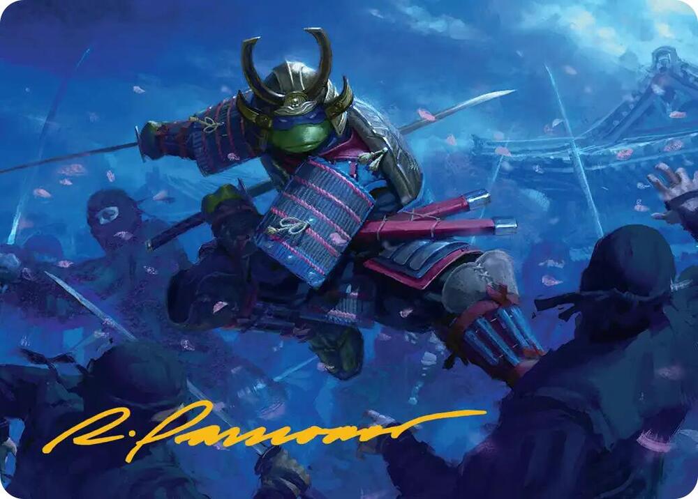 Leonardo Sewer Samurai Art Card 1 54 Gold Stamped Signature 1 (Art Series: Teenage Mutant Ninja Turtles)  | Good Games Modbury