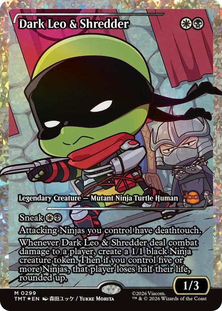 Dark Leo & Shredder 299/190 (Teenage Mutant Ninja Turtles)  - Showcase Fracture Foil | Good Games Modbury