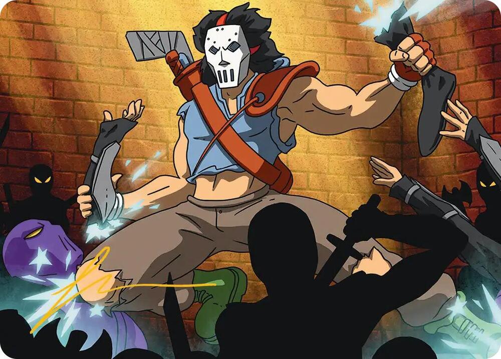 Casey Jones Vigilante Art Card Gold Stamped Signature 28 (Art Series: Teenage Mutant Ninja Turtles)  | Good Games Modbury