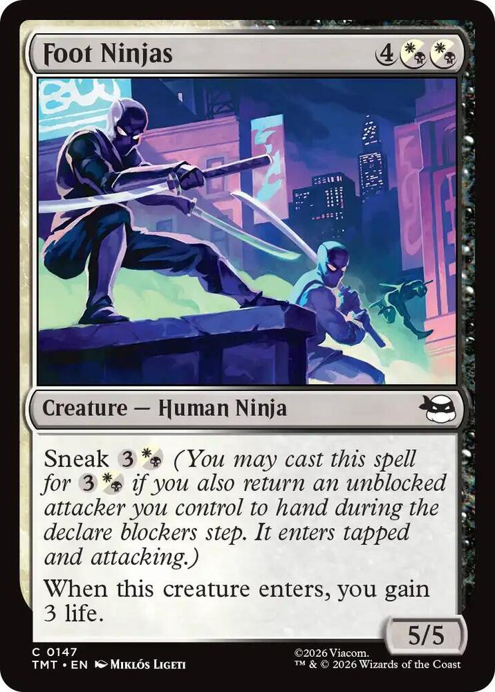 Foot Ninjas 147/190 (Teenage Mutant Ninja Turtles)  - Foil | Good Games Modbury