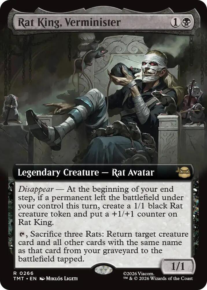 Rat King Verminister  266/190 (Teenage Mutant Ninja Turtles)  - Extended Art Foil | Good Games Modbury