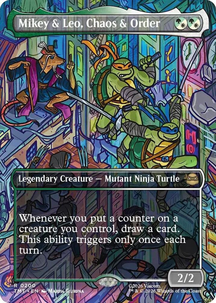 Mikey and Leo, Chaos and Order 200 (Teenage Mutant Ninja Turtles)  - Borderless | Good Games Modbury
