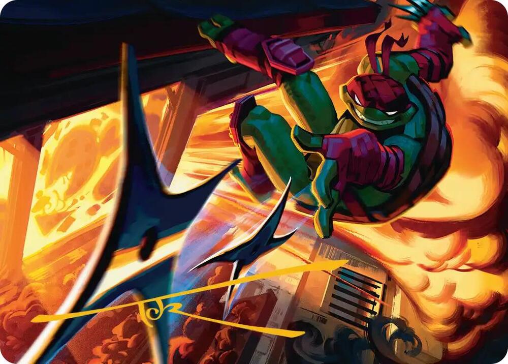 Storm of Steel Art Card Gold Stamped Signature 48 (Art Series: Teenage Mutant Ninja Turtles)  | Good Games Modbury