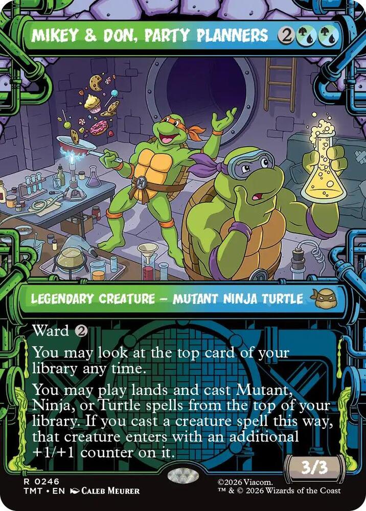 Mikey and Don, Party Planners 246/190 (Teenage Mutant Ninja Turtles)  - Showcase Foil | Good Games Modbury