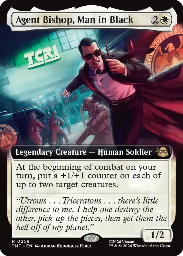 Agent Bishop, Man in Black 258 (Teenage Mutant Ninja Turtles)  - Extended Art  | Good Games Modbury
