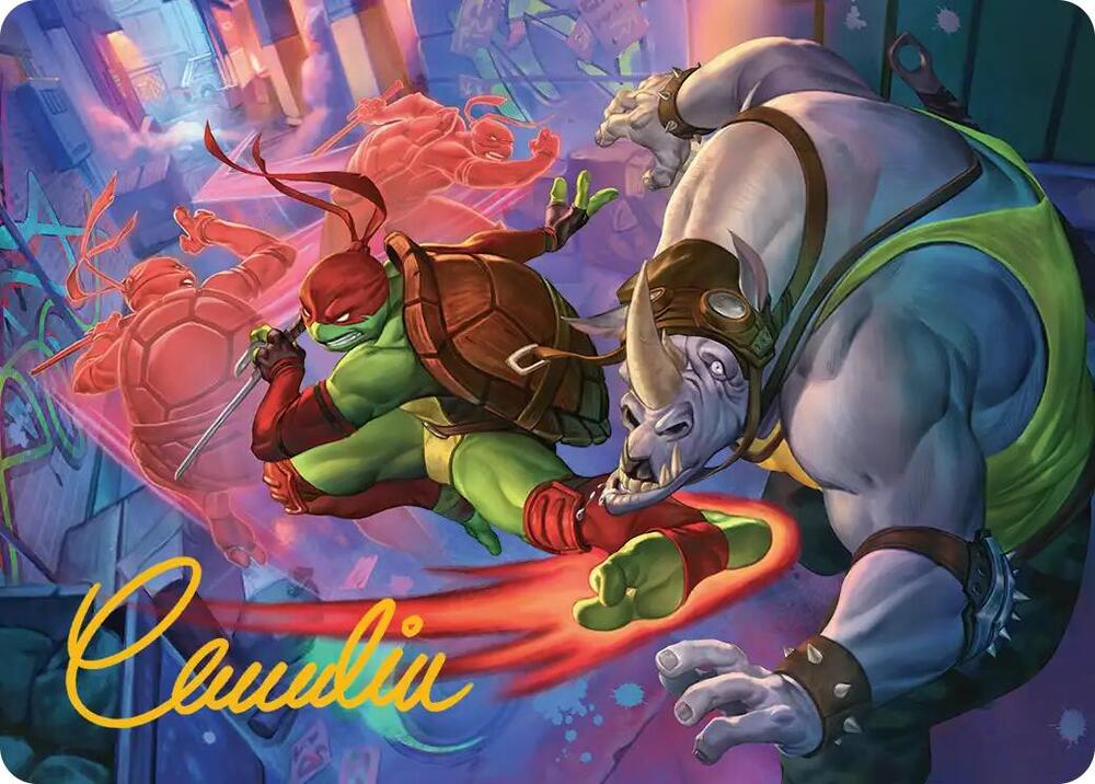 Super Combo Art Card Gold Stamped Signature 44 (Art Series: Teenage Mutant Ninja Turtles)  | Good Games Modbury