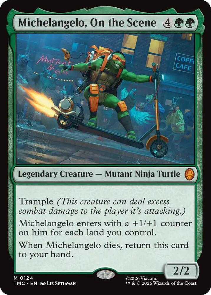 Michelangelo On the Scene 124/0 (Commander: Teenage Mutant Ninja Turtles)  | Good Games Modbury