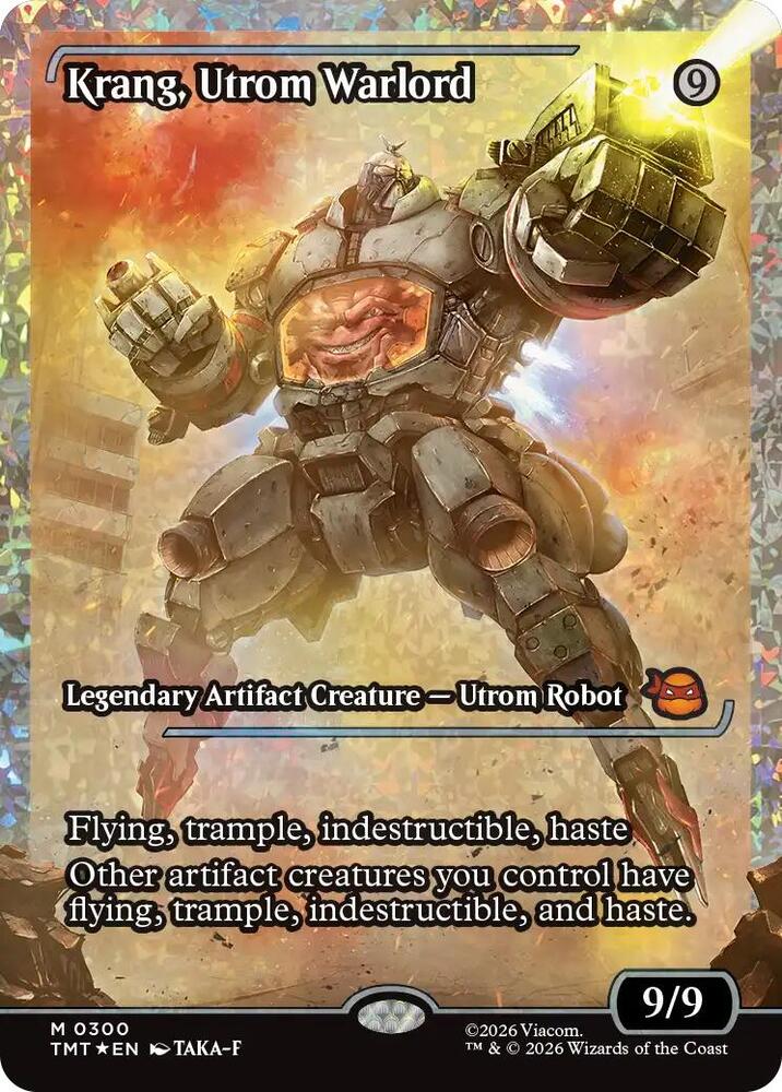Krang Utrom Warlord Showcase Fracture Foil 300 (Teenage Mutant Ninja Turtles)  - Showcase Fracture Foil | Good Games Modbury