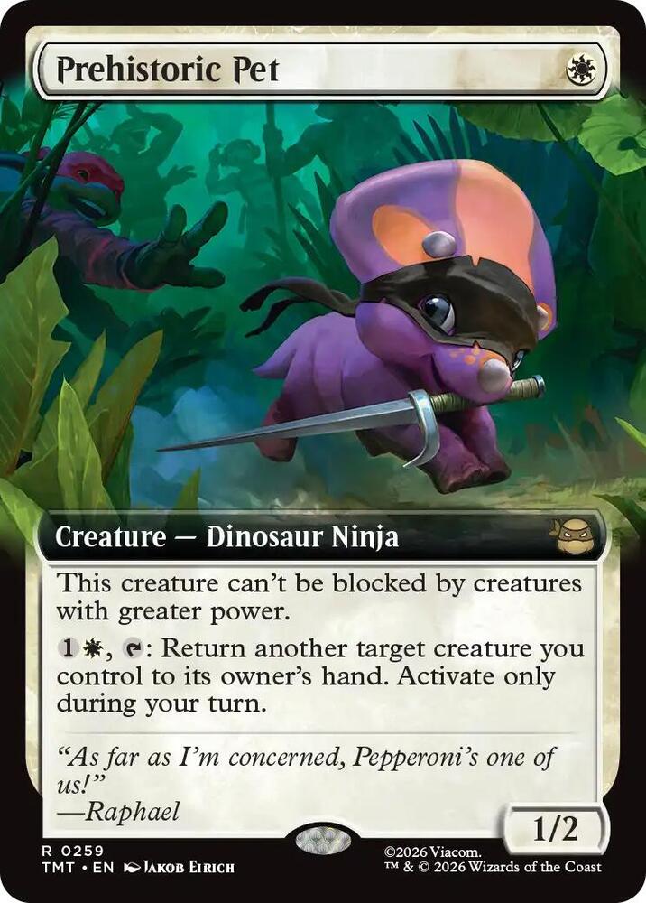 Prehistoric Pet  259/190 (Teenage Mutant Ninja Turtles)  - Extended Art Foil | Good Games Modbury