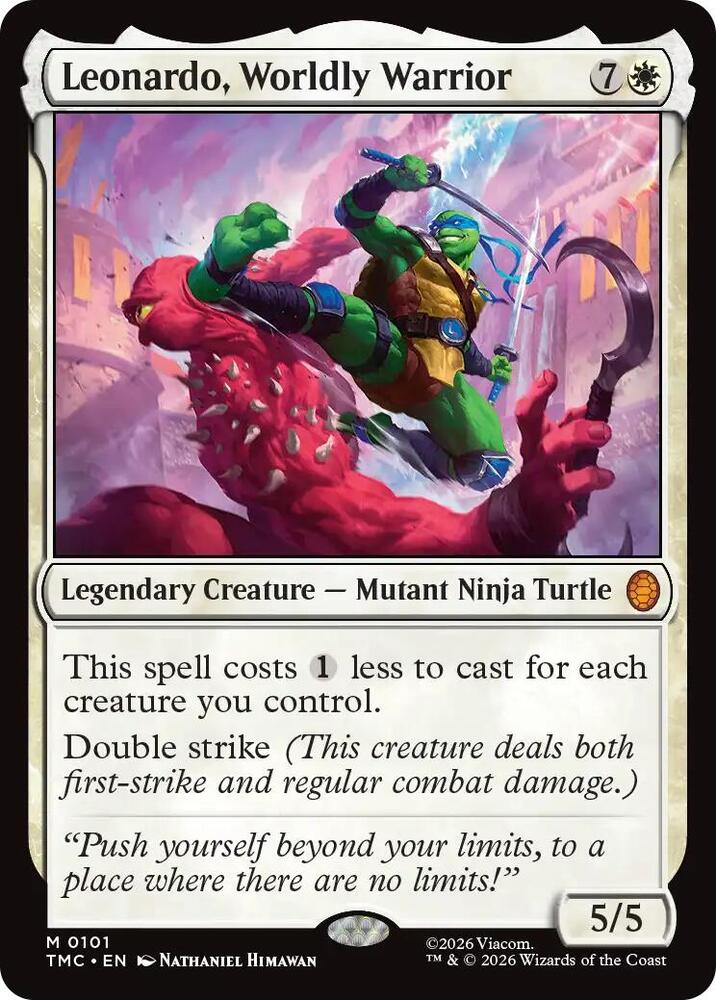 Leonardo Worldly Warrior 101/0 (Commander: Teenage Mutant Ninja Turtles)  | Good Games Modbury