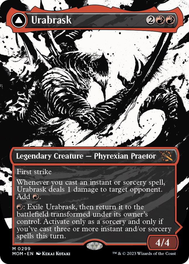 Urabrask // The Great Work 299/291 (March of the Machine)  - Borderless Foil | Good Games Modbury