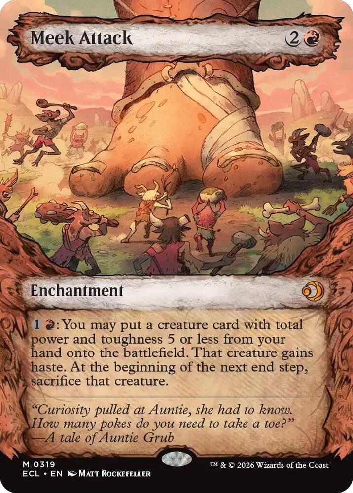 Meek Attack  319/273 (Lorwyn Eclipsed)  - Showcase Foil | Good Games Modbury