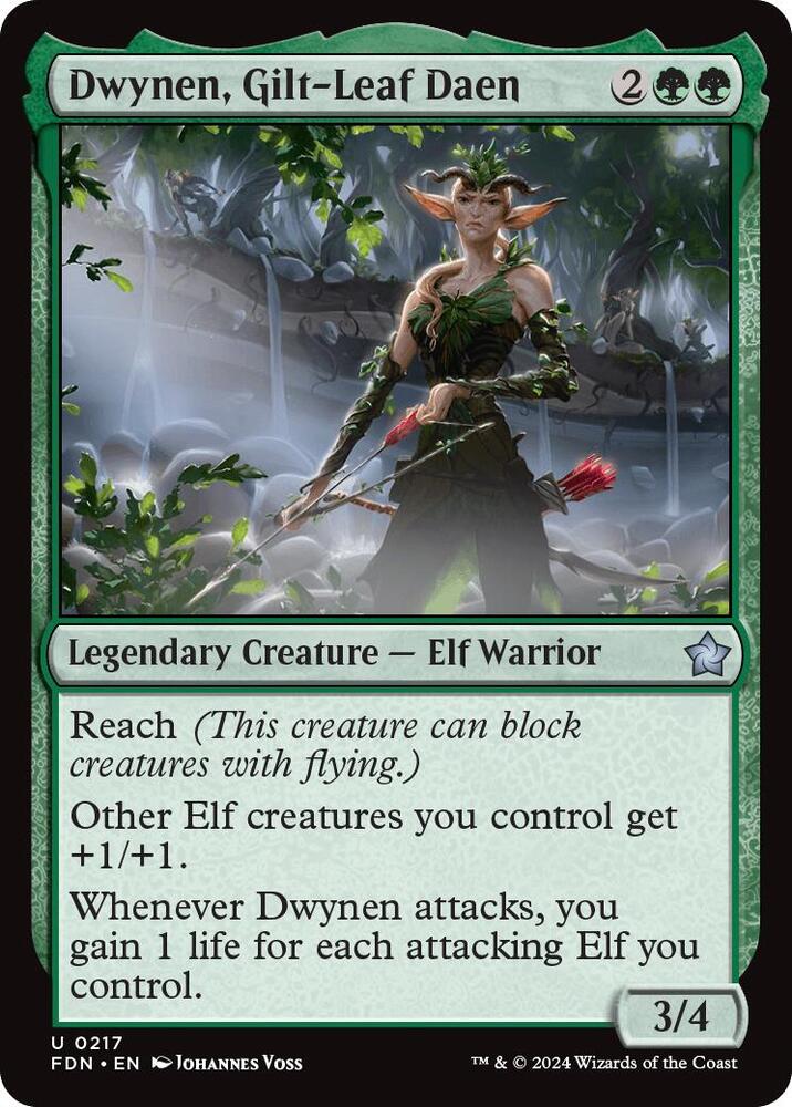 Dwynen, Gilt-Leaf Daen 217 (Foundations)  - Foil | Good Games Modbury