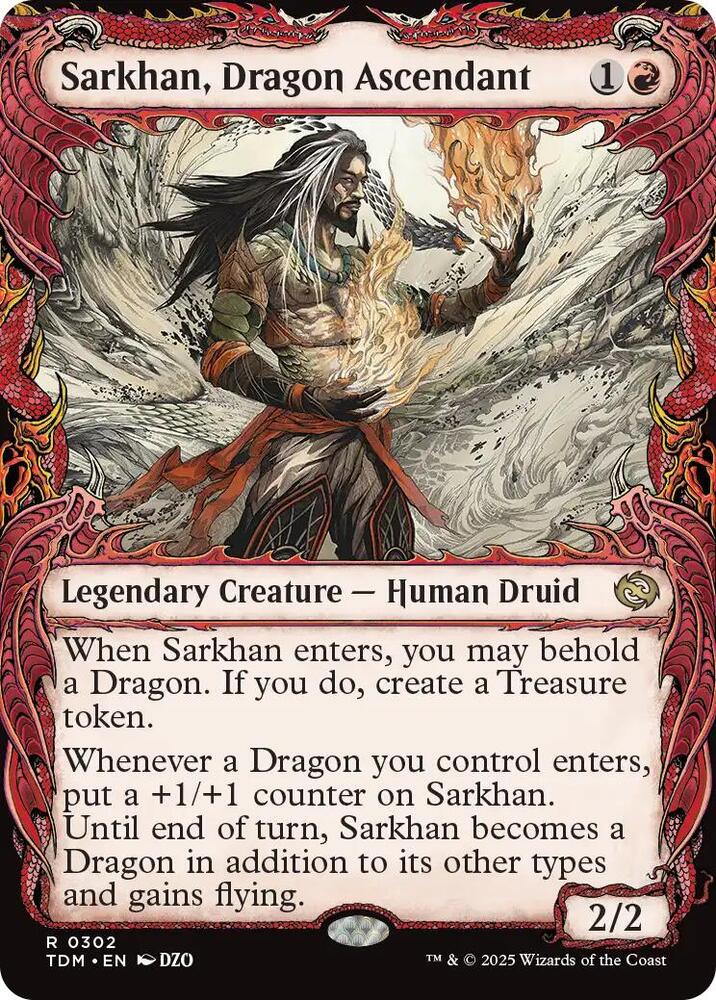 Sarkhan, Dragon Ascendant 302 (Tarkir: Dragonstorm)  - Showcase | Good Games Modbury