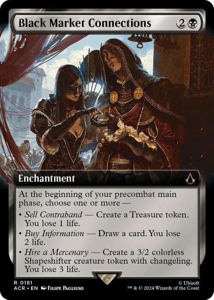 Black Market Connections 161/110 (Universes Beyond: Assassin's Creed)  - Extended Art Foil | Good Games Modbury