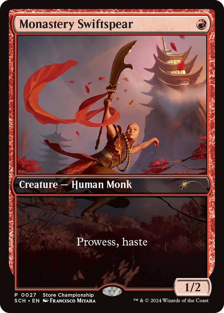 Monastery Swiftspear 27/49 (Game Day & Store Championship Promos)  - Full Art | Good Games Modbury