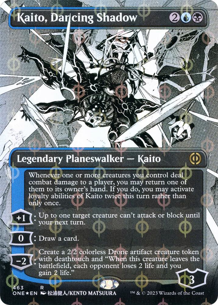 Kaito, Dancing Shadow 463/271 (Phyrexia: All Will Be One)  - Borderless Compleat Foil | Good Games Modbury