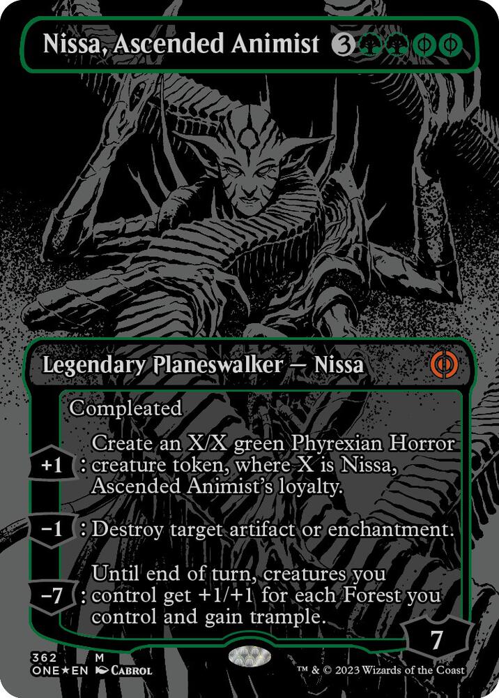 Nissa, Ascended Animist 362 (Phyrexia: All Will Be One)  - Oil Slick Foil | Good Games Modbury
