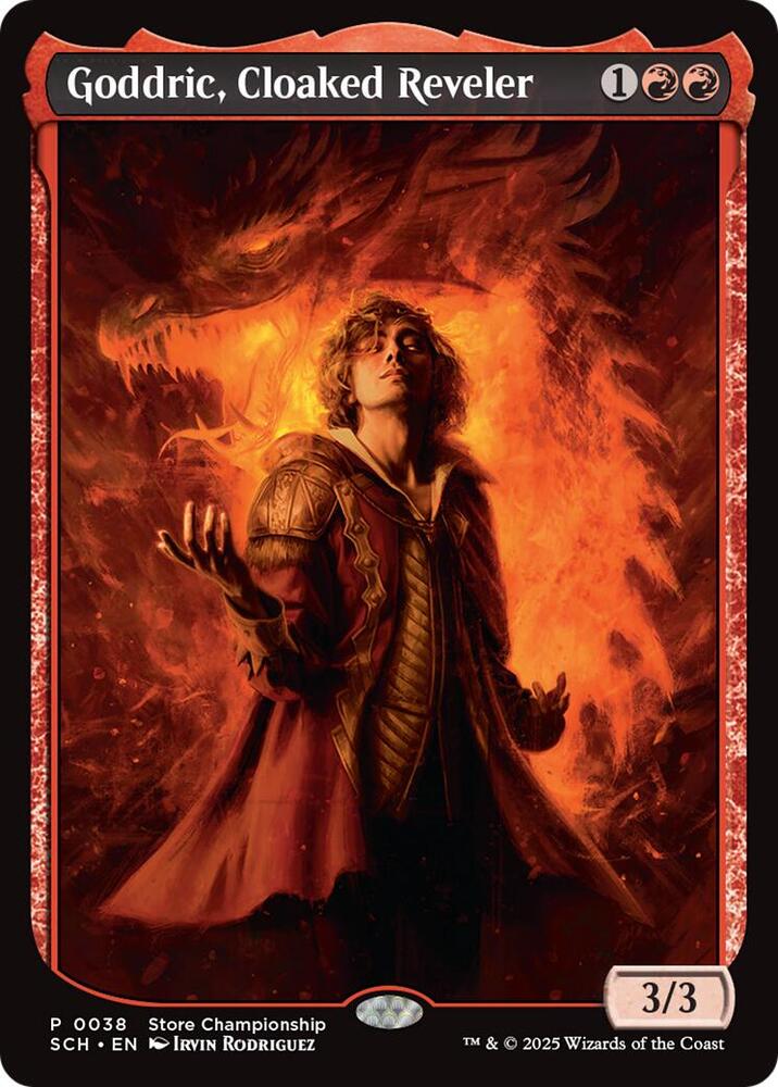 Goddric, Cloaked Reveler 38/49 (Game Day & Store Championship Promos)  - Textless Foil | Good Games Modbury