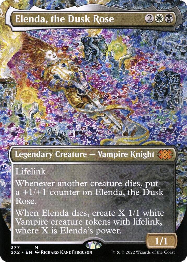Elenda the Dusk Rose Borderless 377/331 (Double Masters 2022)  - Foil | Good Games Modbury