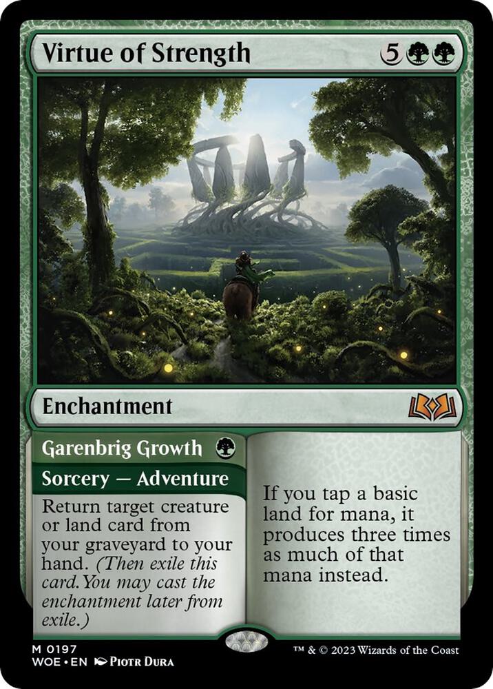 Virtue of Strength // Garenbrig Growth 197/276 (Wilds of Eldraine)  - Foil | Good Games Modbury