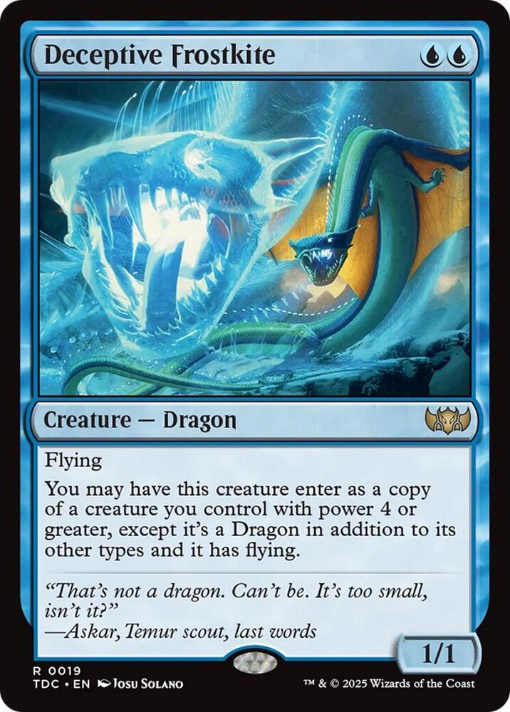 Deceptive Frostkite 19 (Commander: Tarkir: Dragonstorm)  | Good Games Modbury