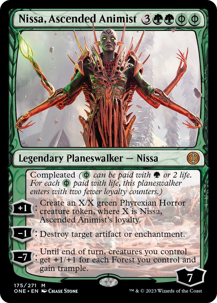 Nissa, Ascended Animist 175/271 (Phyrexia: All Will Be One)  - Foil | Good Games Modbury