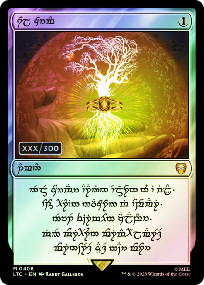 Sol Ring Elven 0408 Serial Numbered 408 (Commander: The Lord of the Rings: Tales of Middle-earth)  - Double Rainbow Foil | Good Games Modbury