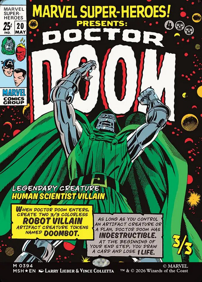 Doctor Doom 394 (Marvel Super Heroes)  - Borderless Foil | Good Games Modbury