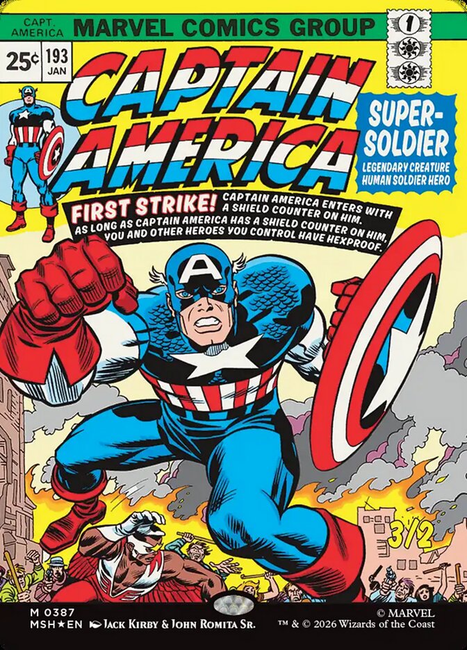 Captain America, Super-Soldier 387 (Marvel Super Heroes)  - Borderless Foil | Good Games Modbury