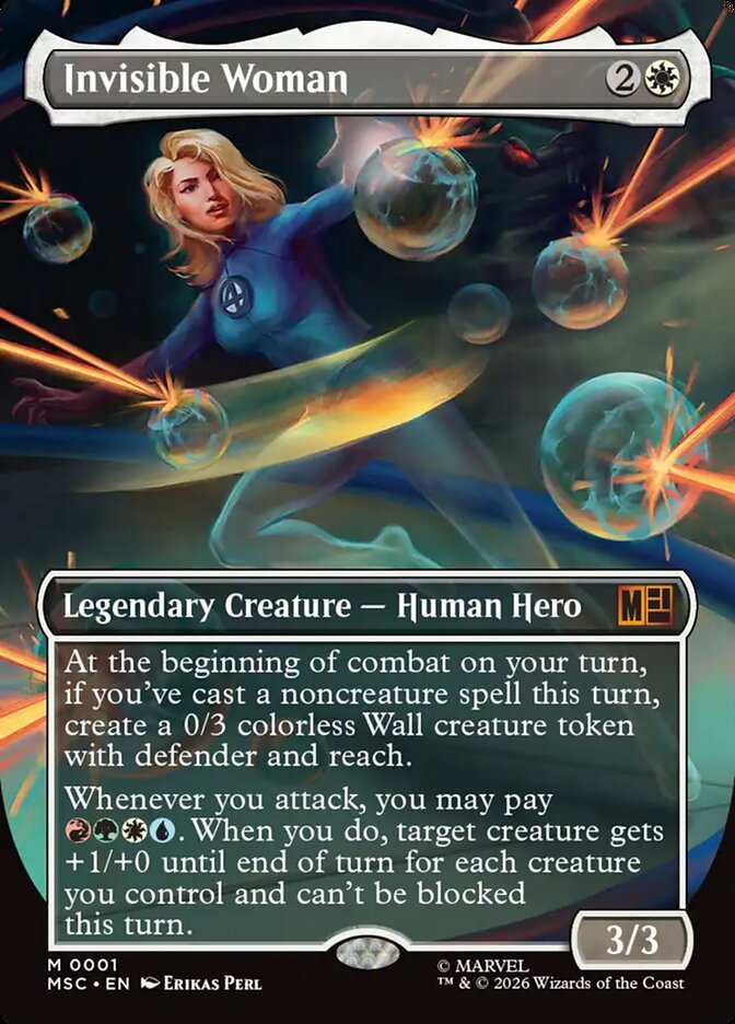 Invisible Woman 1 (Commander: Marvel Super Heroes)  - Borderless Foil | Good Games Modbury