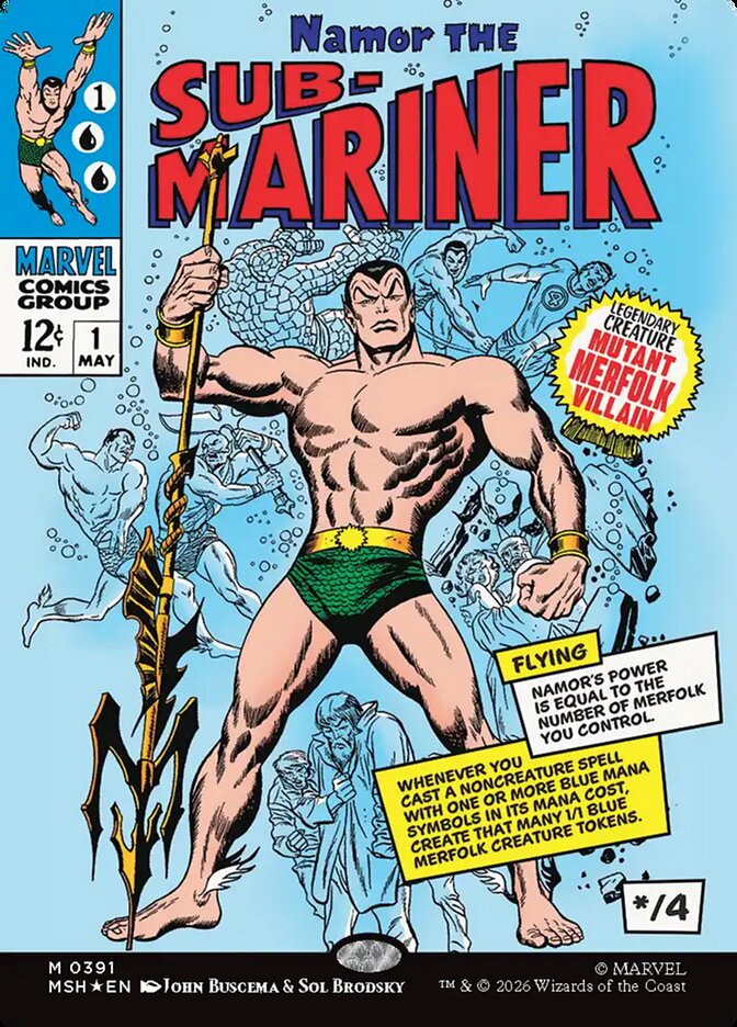 Namor the Sub-Mariner 391 (Marvel Super Heroes)  - Borderless Foil | Good Games Modbury