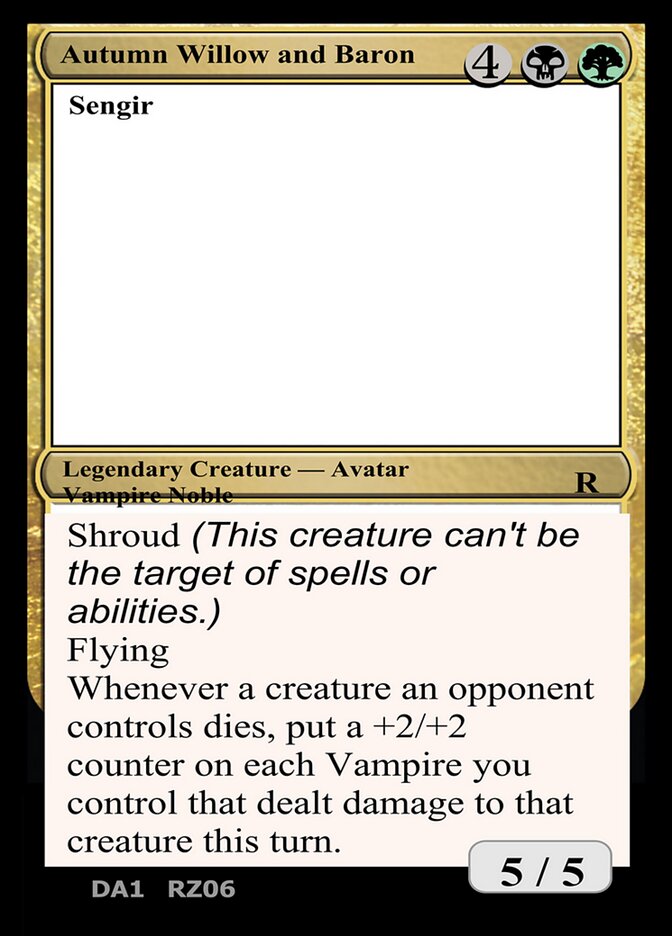 Autumn Willow and Baron Sengir RZ06b/477 (Un-Known Event Playtest Cards)  | Good Games Modbury