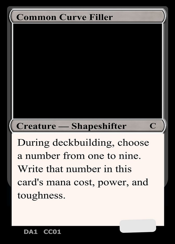 Common Curve Filler CC01/477 (Un-Known Event Playtest Cards)  | Good Games Modbury