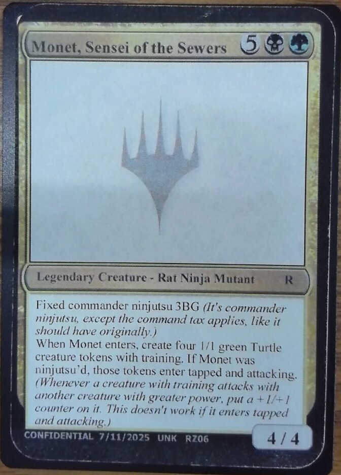 Monet, Sensei of the Sewers RZ06g/477 (Un-Known Event Playtest Cards)  | Good Games Modbury