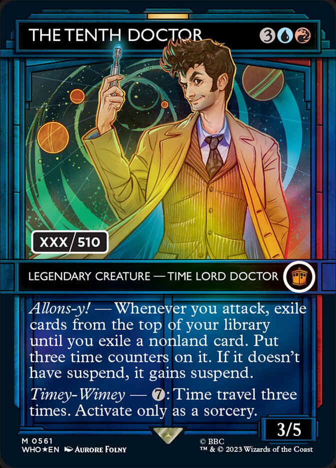 The Tenth Doctor 561z/331 (Universes Beyond: Doctor Who)  - Double Rainbow Foil | Good Games Modbury