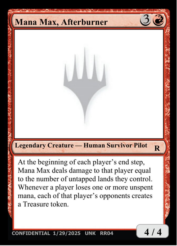 Mana Max, Afterburner RR04f/477 (Un-Known Event Playtest Cards)  | Good Games Modbury