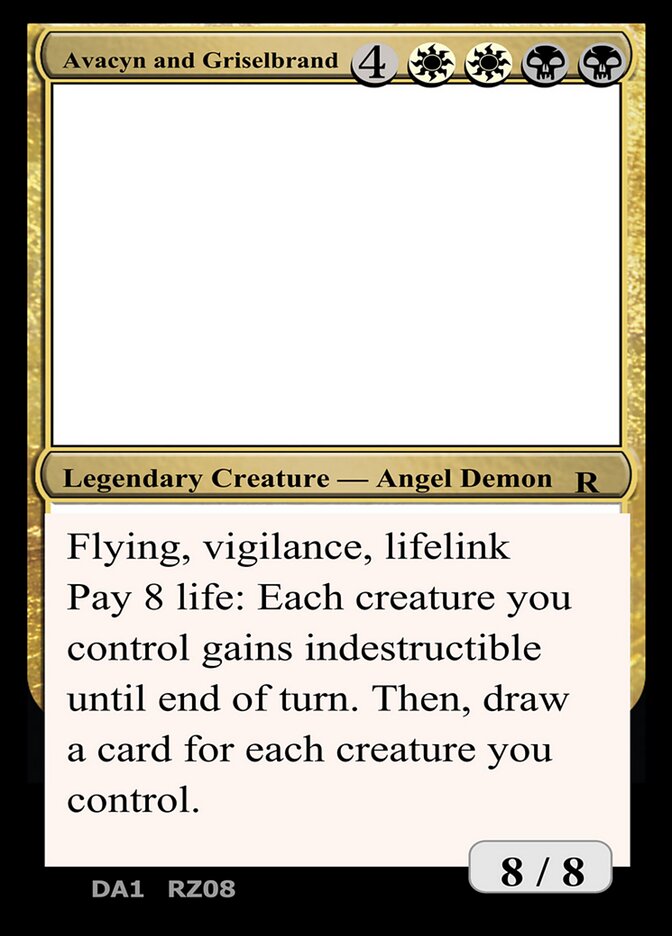 Avacyn and Griselbrand RZ08a/477 (Un-Known Event Playtest Cards)  | Good Games Modbury
