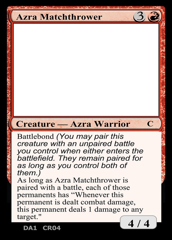 Azra Matchthrower CR04a/477 (Un-Known Event Playtest Cards)  | Good Games Modbury