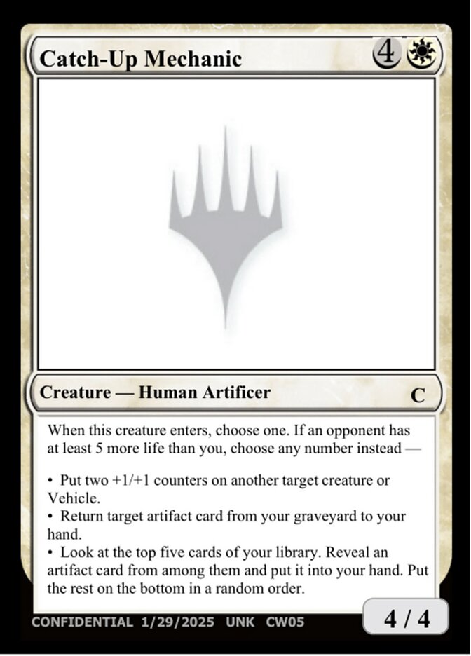 Catch-Up Mechanic CW05/477 (Un-Known Event Playtest Cards)  | Good Games Modbury