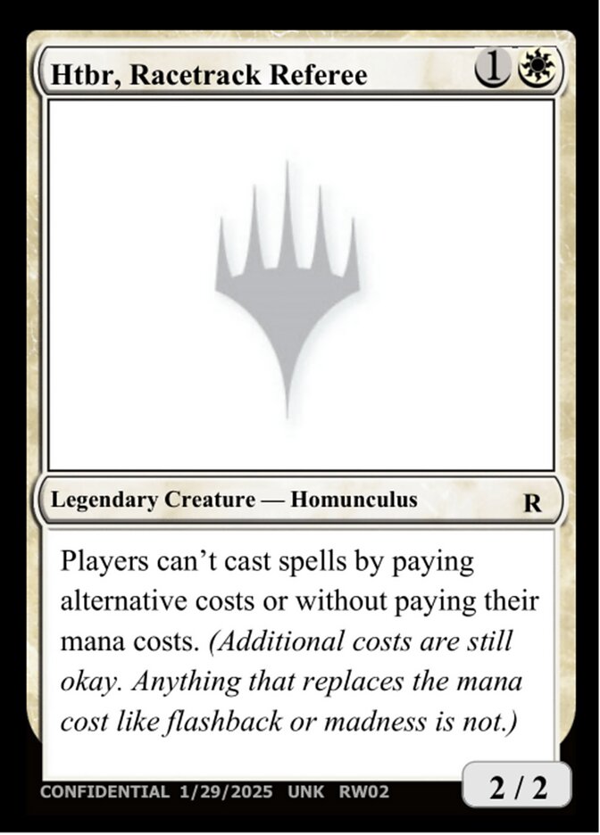 Htbr, Racetrack Referee RW02/477 (Un-Known Event Playtest Cards)  | Good Games Modbury