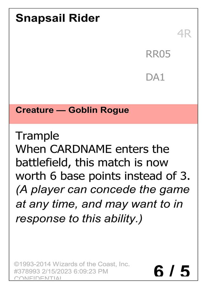 Snapsail Rider RR05/477 (Un-Known Event Playtest Cards)  | Good Games Modbury