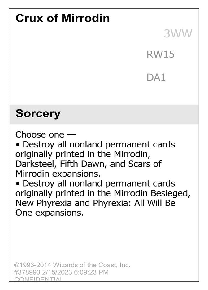 Crux of Mirrodin RW15/477 (Un-Known Event Playtest Cards)  | Good Games Modbury