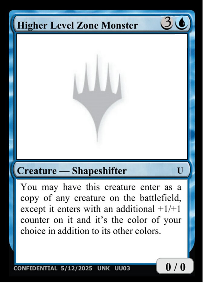 Higher Level Zone Monster UU03d/477 (Un-Known Event Playtest Cards)  | Good Games Modbury