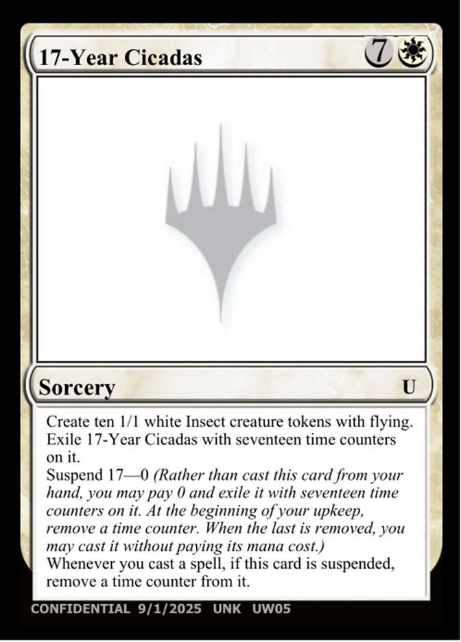 17-Year Cicadas UW05c/477 (Un-Known Event Playtest Cards)  | Good Games Modbury