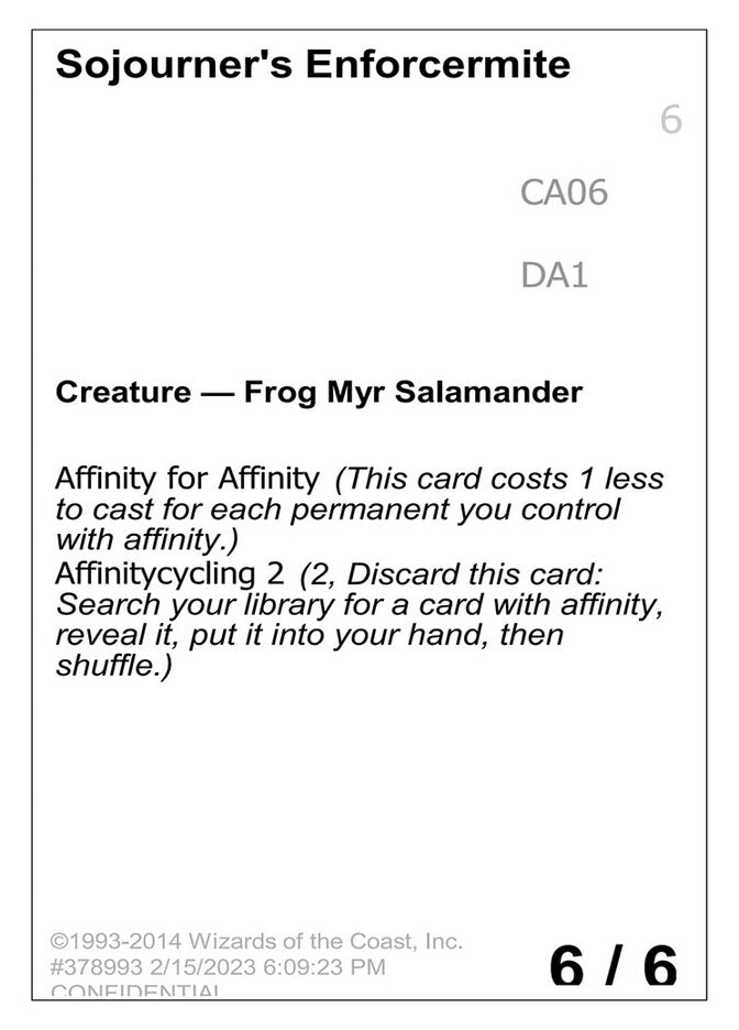 Sojourner's Enforcermite CA06b/477 (Un-Known Event Playtest Cards)  | Good Games Modbury