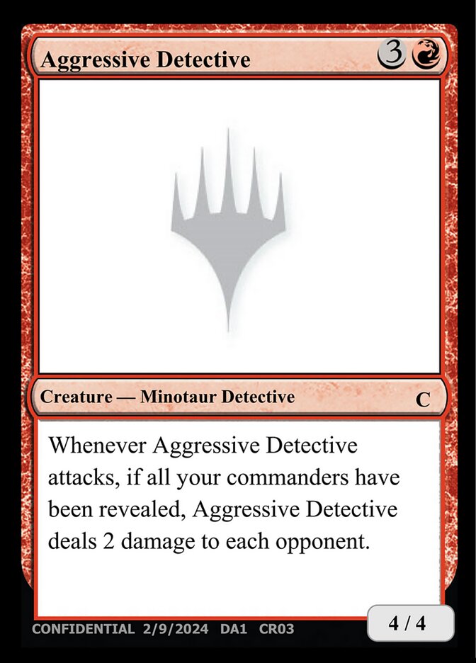 Aggressive Detective CR03c/477 (Un-Known Event Playtest Cards)  | Good Games Modbury